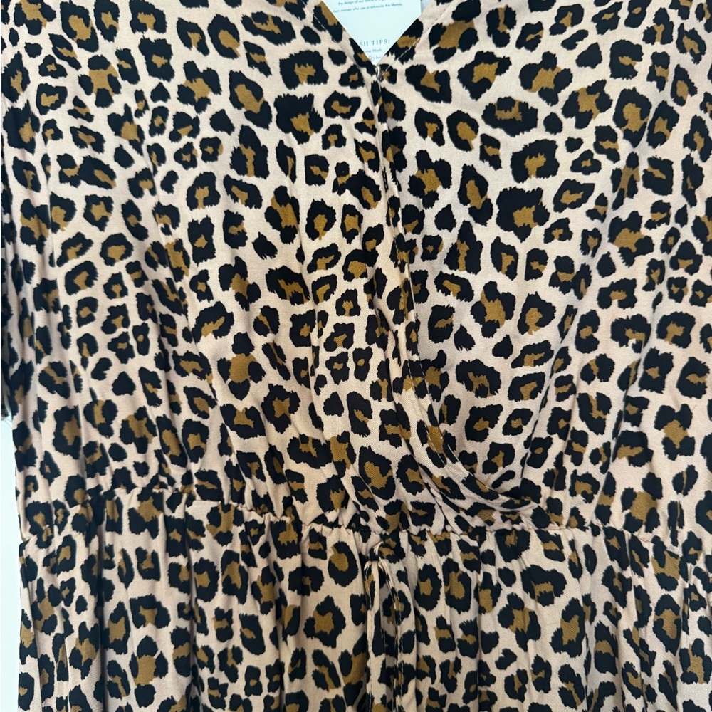 Leopard Print Ruffle Dress - Picture 6 of 6